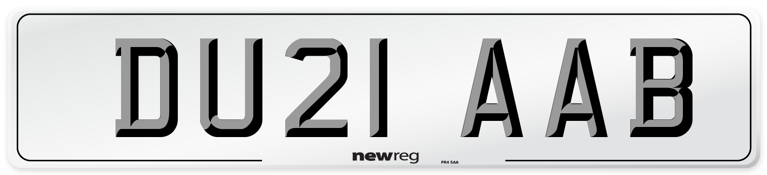 DU21 AAB Number Plate from New Reg